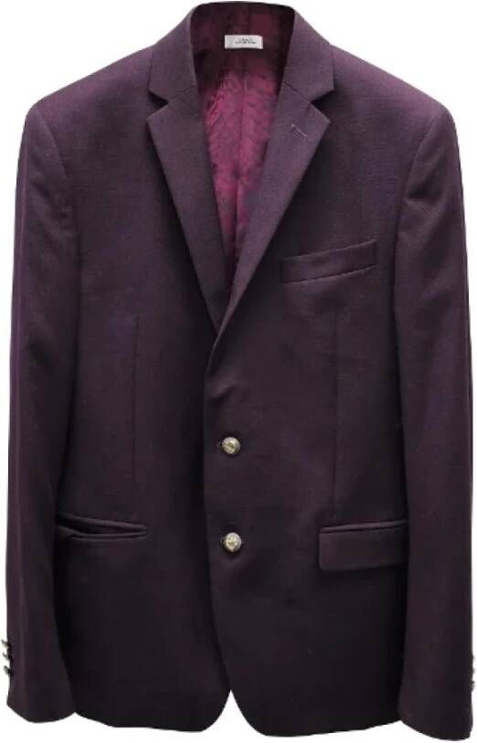 Versace Pre-owned Wool tops Purple Heren