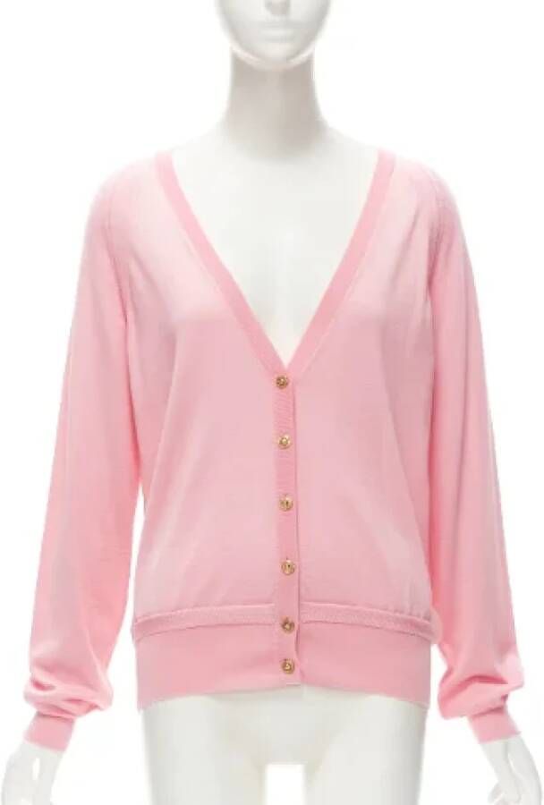 Versace Pre-owned Wool tops Roze Dames