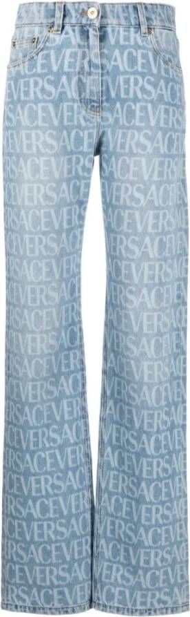 Versace Rechte spijkerbroek Blauw Dames