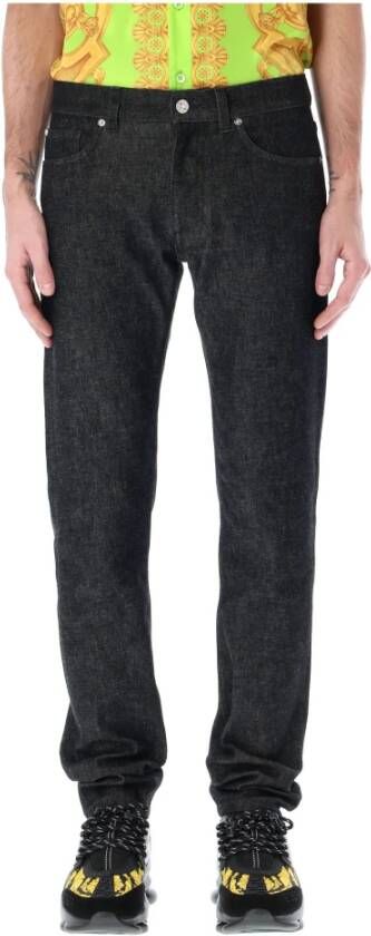 Versace Heren; Kleding Jeans Zwart Gewassen Ss23 Black Heren