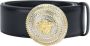 Versace Leren riem met gouden en zilveren gesp Black Dames - Thumbnail 1
