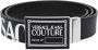 Versace Jeans Couture Omkeerbare zwarte leren riem met logo Black Heren - Thumbnail 3