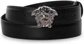 Versace The Medusa Leather Belt Zwart Heren