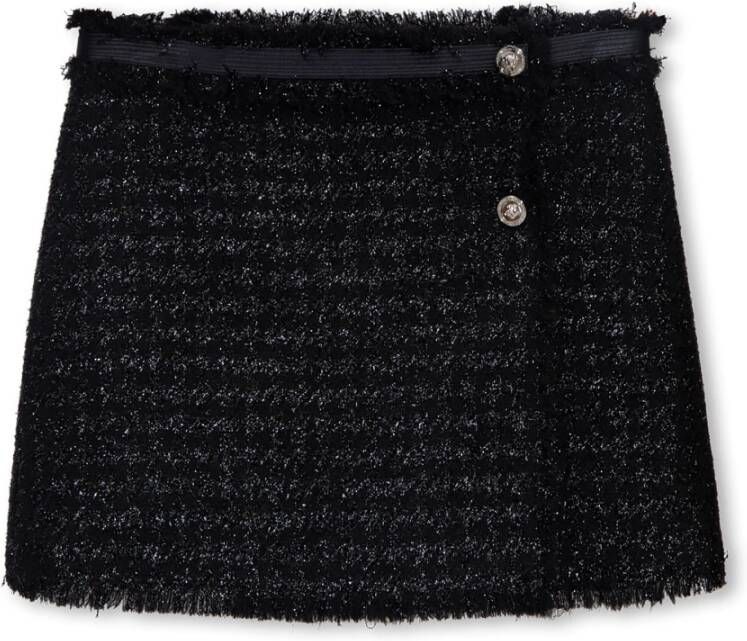 Versace Geëmailleerde Medusa Tweed Rok Black Dames