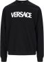Versace Zwarte Logo Sweatshirt voor Heren Black Heren - Thumbnail 1