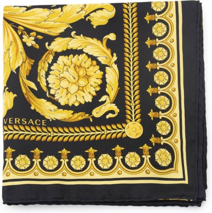 Versace Zijdeachtige sjaal Yellow Unisex