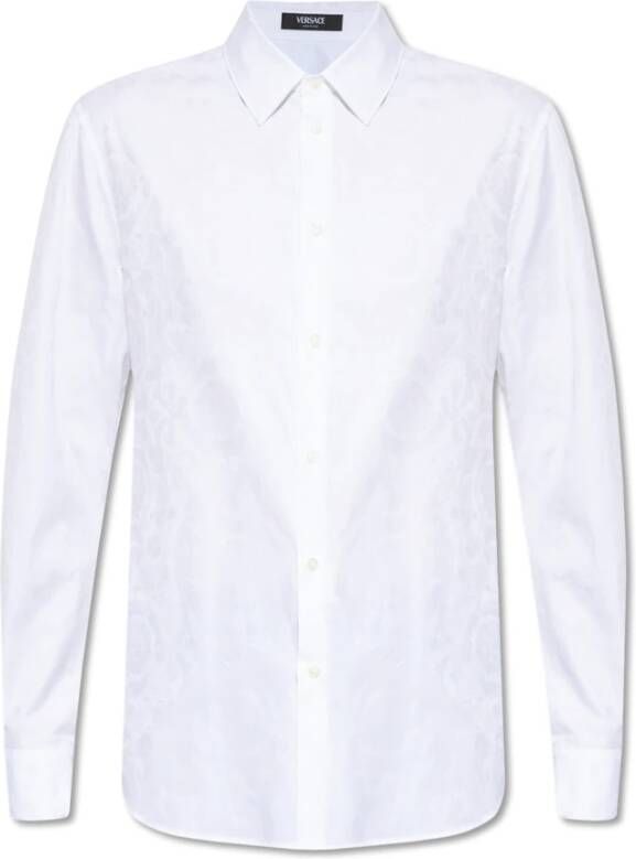 Versace Shirt met bloemenmotief White Heren
