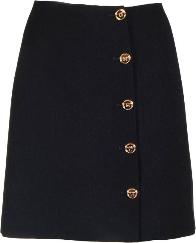 Versace Jupe à boutons Zwart Dames