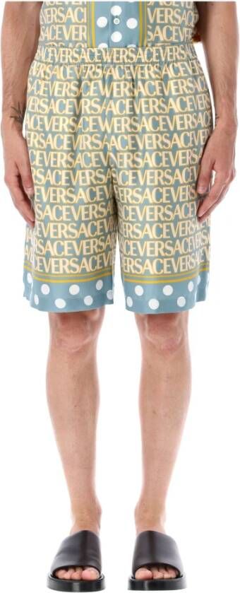 Versace Shorts Blauw Heren