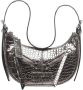 Versace Jeans Couture Geëmboste Krokodillen Schoudertas Gray Dames - Thumbnail 1