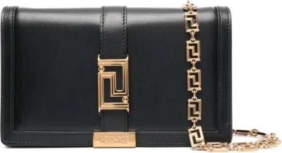 Versace Crossbody bags Greca Goddess Wallet On Chain Leather Black in zwart - Foto 8