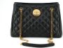 Versace Zwarte Gewatteerde Nappa Leren Medusa Tote Handtas Black Dames - Thumbnail 7