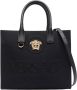 Versace Zwarte Tote Tas met Leren Handvatten en Afneembare Schouderband Black Dames - Thumbnail 1