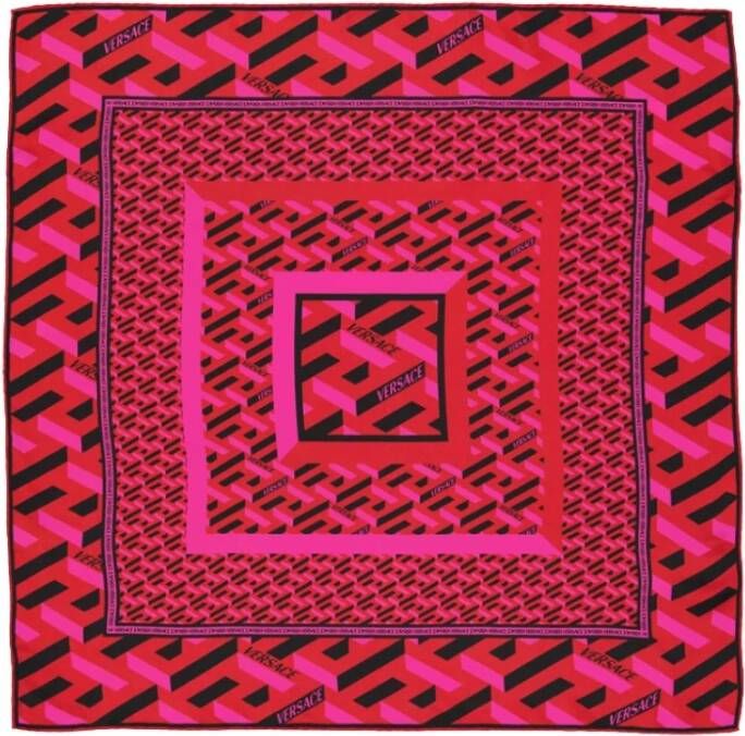 Versace Silky Scarves Rood Dames