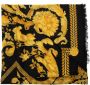 Versace Sjaal met barokprint en franje Zwart - Thumbnail 1