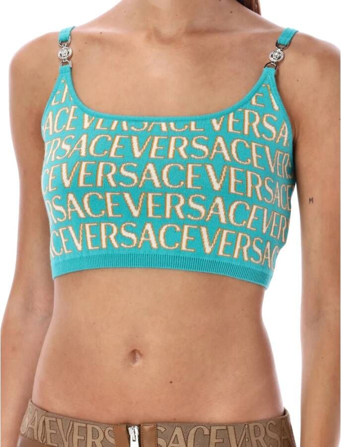 Versace Sleeveless Tops Blauw Dames