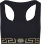 Versace Zwarte Racer Back Shirt met Greca Rand Zwart Dames - Thumbnail 1