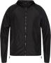 Versace Zwarte Geperforeerde Jas met Trekkoord Capuchon Black - Thumbnail 1