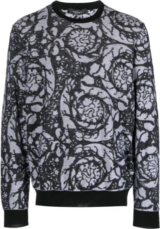 Versace Stijlvolle Sweaters met 4 5 cm Hak Zwart Heren