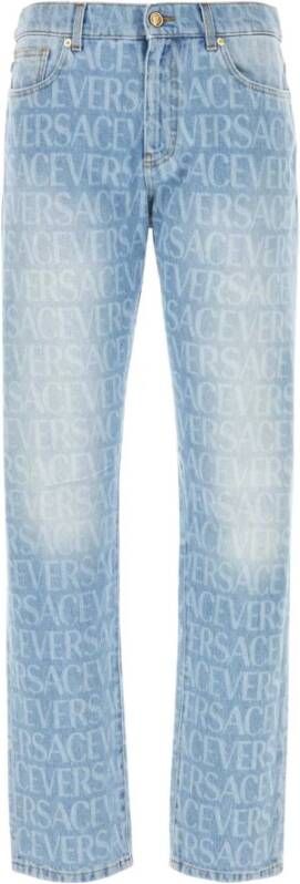 Versace Stijlvolle bedrukte denim jeans Meerkleurig Heren