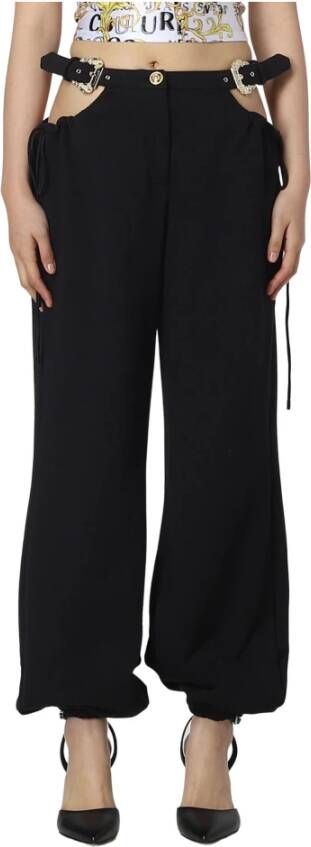 Versace Jeans Couture Sweatpants met uitsparingen Zwart Dames