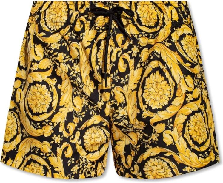 Versace Shorts met barokprint Zwart - Foto 1