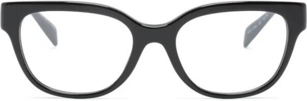 Versace Zwarte Optische Bril Klassieke Stijl Black Dames