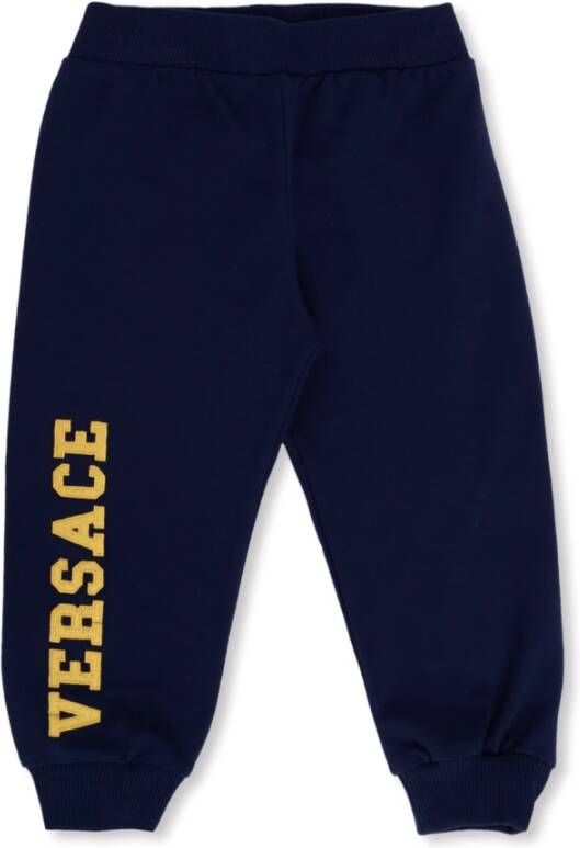 Versace Sweatpants met logo Blauw Unisex