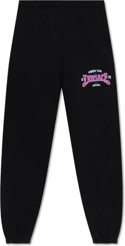Versace Sweatpants met logo Zwart Dames