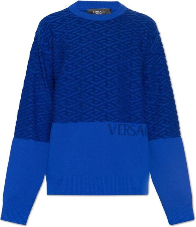 Versace Sweatshirt Blauw Heren