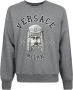 Versace Katoenen Crewneck Sweatshirt met Logo Detail Gray Heren - Thumbnail 1