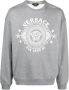 Versace Medusa Badge Print Sweatshirt Gray Heren - Thumbnail 1