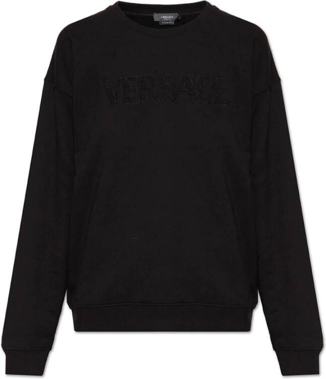 Versace Zwart katoenen sweatshirt Zwart Heren