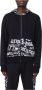Versace Jeans Couture Zwarte Sweater met Graffiti Print Black Heren - Thumbnail 1