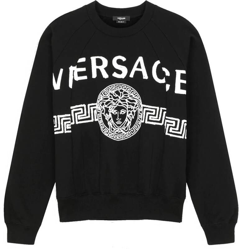 Versace Logo Sweartshirt Black Heren