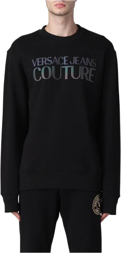 Versace Jeans Couture Versace Jeans Petrol Logo sweater zwart 73Gait02 Cf00T 899 Zwart Heren