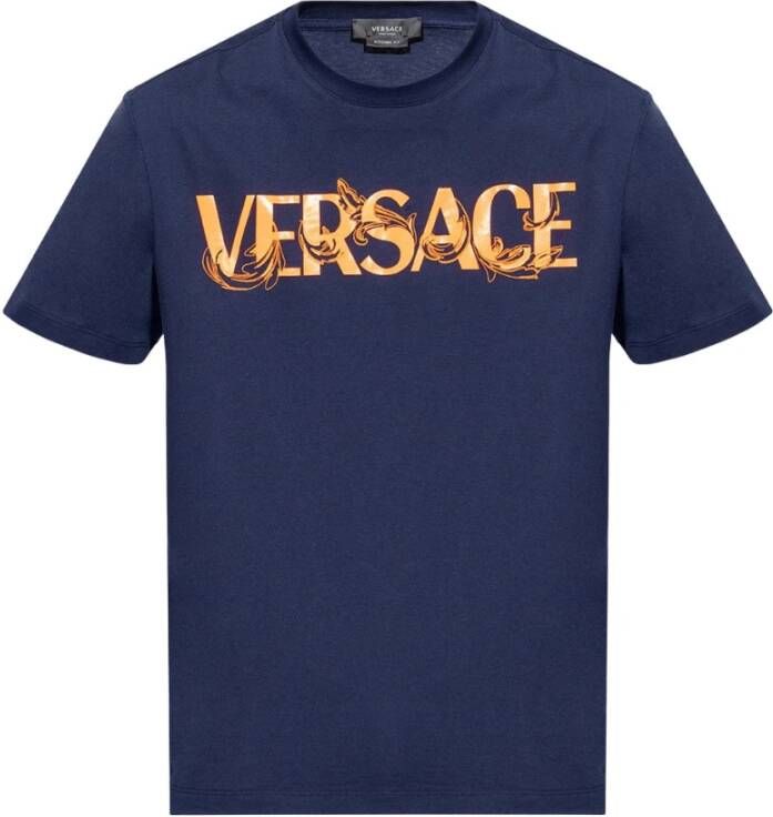 Versace T-shirt Blauw Heren