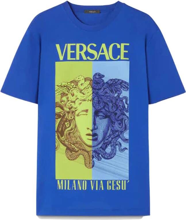 Versace T-shirt Blauw Heren