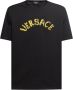Versace Zwarte T-shirts en Polos met Geborduurd Logo Black Heren - Thumbnail 1