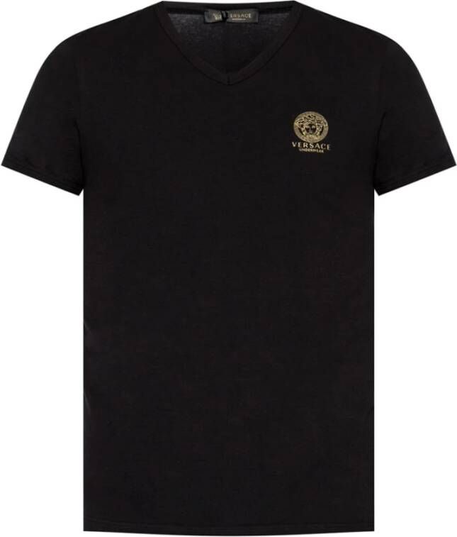 Versace T-shirt met Medusa-print Zwart