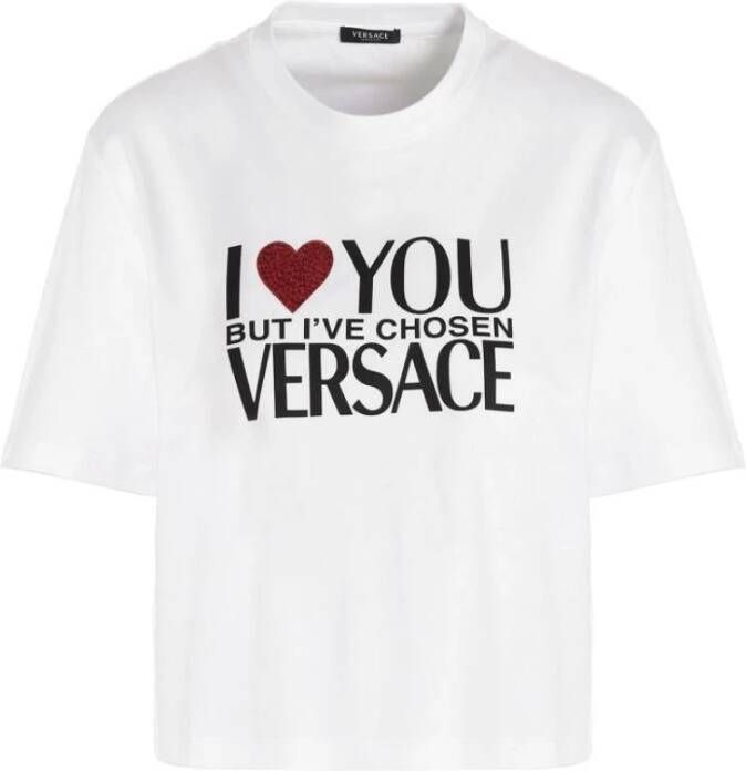 Versace Ik hou van jou t-shirt White Dames