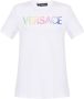Versace Wit Katoenen Logo T-Shirt White Dames - Thumbnail 2