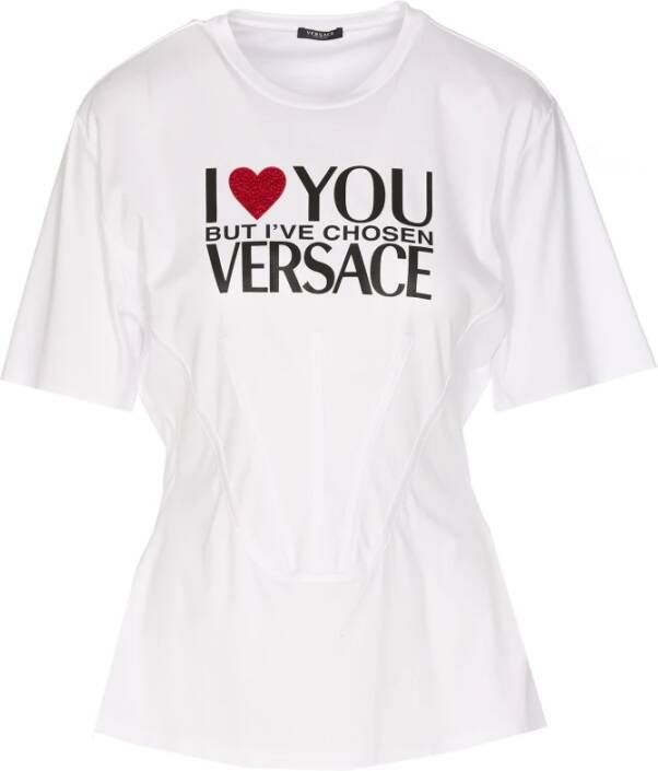 Versace Witte T-shirts en Polos White Dames