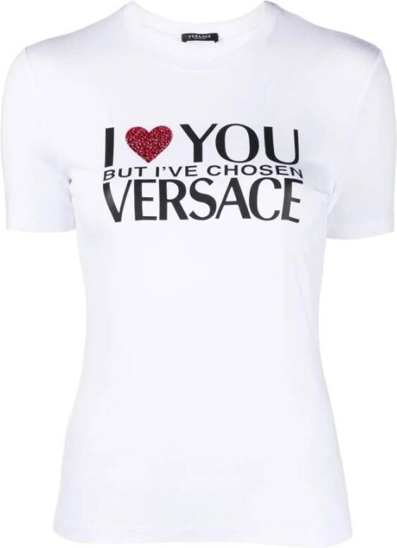 Versace Witte T-shirts en Polos White Dames