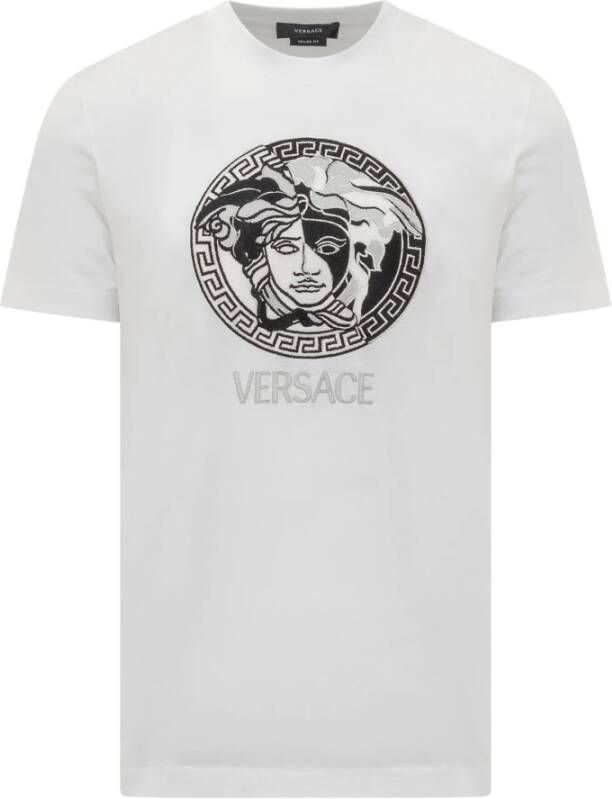 Versace Witte Medusa Logo T-shirt White Heren