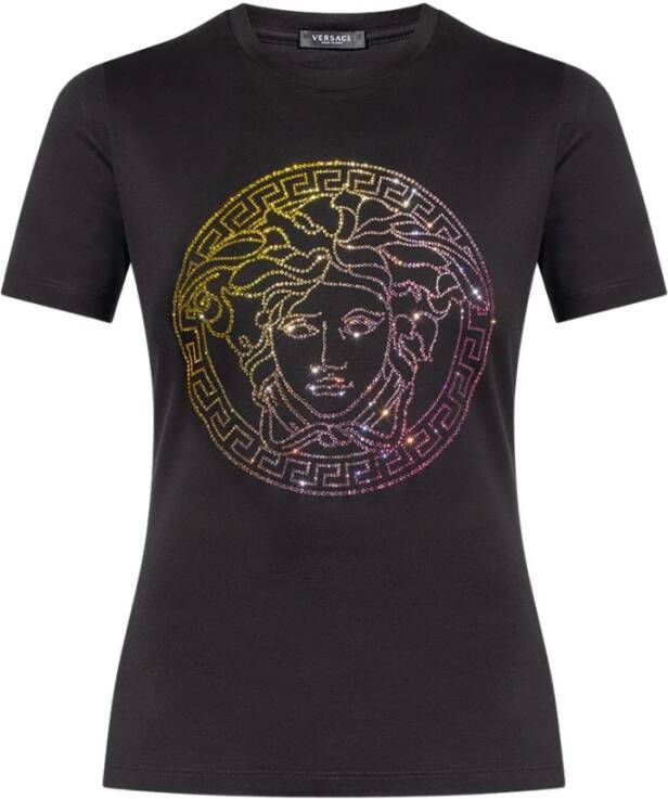 Versace T-shirt met Medusa Black Dames
