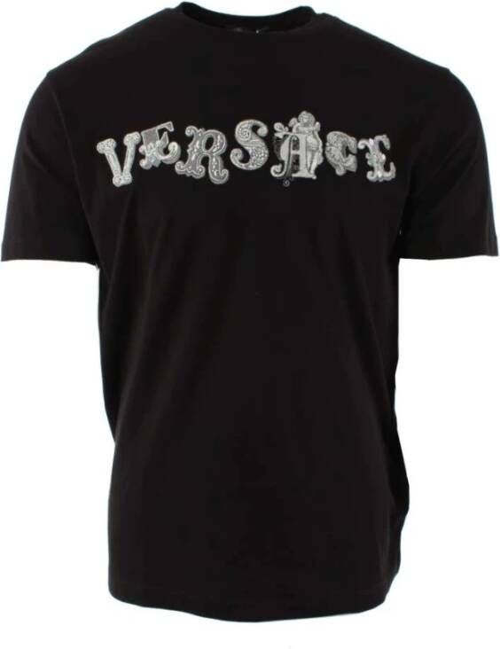 Versace Zwarte Heren T-shirt Black Heren