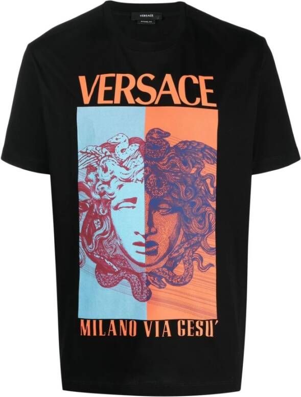 Versace T-shirt Zwart Heren