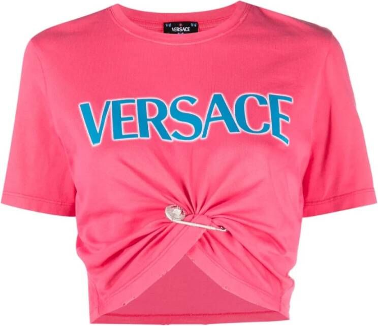 Versace Geknipt T-shirt Roze Dames
