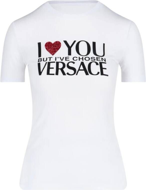 Versace T-shirts en Polos Wit White Dames